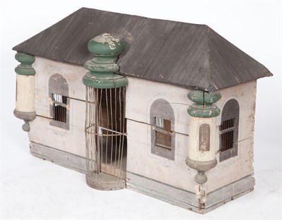 Lot 174 - Continental Painted Wood Birdhouse Height 22...