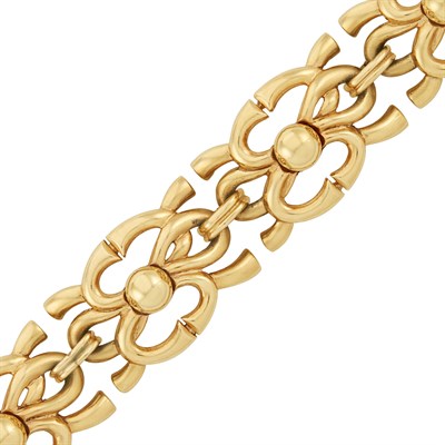 Lot 81 - Rose Gold Fancy Link Bracelet