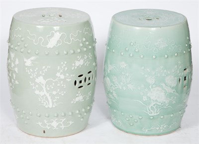 Lot 320 - Pair of Chinese Celadon Ground Ceramic...