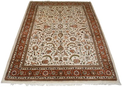 Lot 556 - Indo-Taba Taba Tabriz Carpet India,...