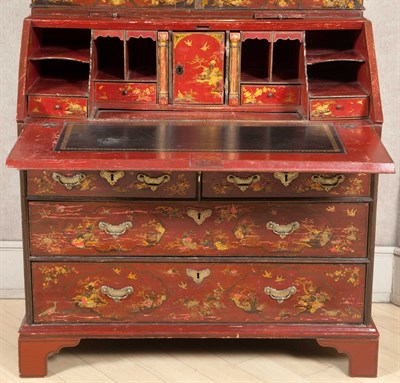 Lot 224 - George I Red-Japanned and Parcel-Gilt Bureau...