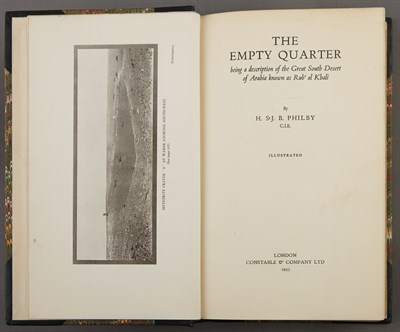 Lot 174 - PHILBY, J. B. The Empty Quarter. Being a...