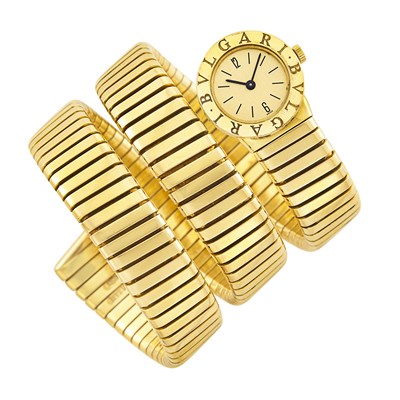 Lot 291 - Gold 'Serpenti' Wristwatch, Bulgari