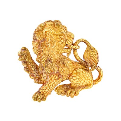 Lot 68 - Gold Lion Brooch, David Webb