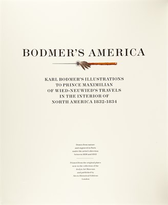 Lot 245 - [BODMER, KARL] Bodmer's America. Karl Bodmer's...