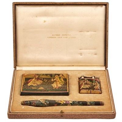 Lot 378 - Alfred Dunhill Enamel Decorated Sterling...