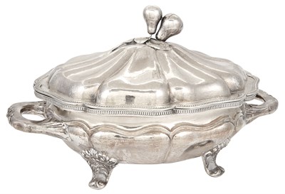 Lot 383 - South American Silver Covered and Footed Soup...
