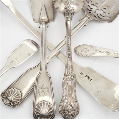 Lot 283 - Group of Nine English Sterling Silver Serving...