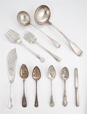 Lot 366 - Group of Ten English Sterling Silver Flatware...