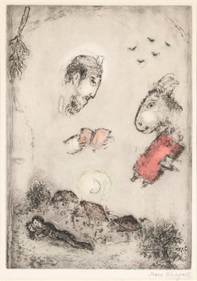 Lot 33 - Marc Chagall DER ESEL ÜBER DEM DORF (KORNFELD...
