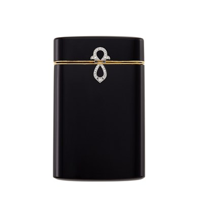 Lot 254 - Art Deco Black Onyx, Gold, Platinum and Diamond Cigarette Case
