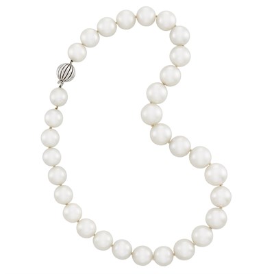 Lot 44 - South Sea Cultured Pearl Necklace with White Gold Clasp