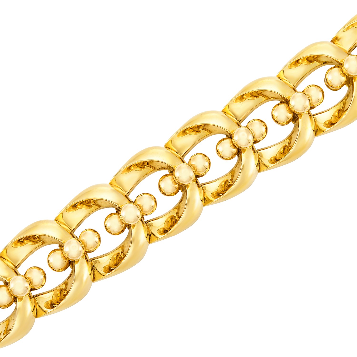 Lot 185 - Retro Two-Color Gold Bracelet, Bulgari