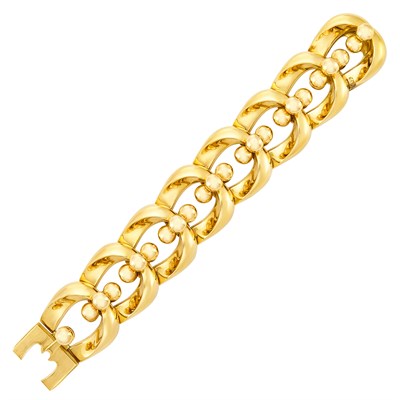 Lot 185 - Retro Two-Color Gold Bracelet, Bulgari