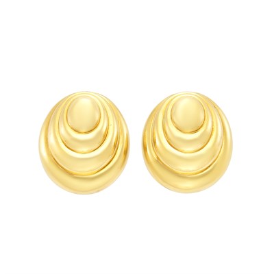 Lot 127 - Pair of Gold Earclips, David Webb