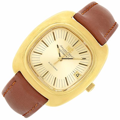 Lot 302 - Gentleman's Gold Wristwatch, IWC, Bulova, Retailed by Tiffany & Co.