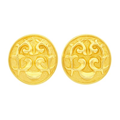 Lot 69 - Pair of Gold Earclips, Ilias Lalaounis