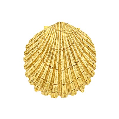 Lot 13 - Gold Shell Pill Box, Tiffany & Co., Schlumberger