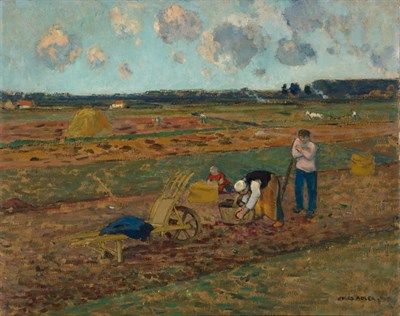 Lot 1150 - Jules Adler French, 1865-1952 In The Fields...