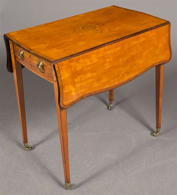 Lot 395 - George III Inlaid Satinwood Pembroke Table...
