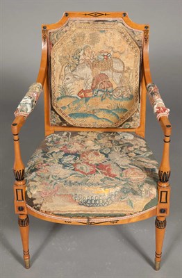 Lot 394 - Pair of George III Style Inlaid Satinwood...
