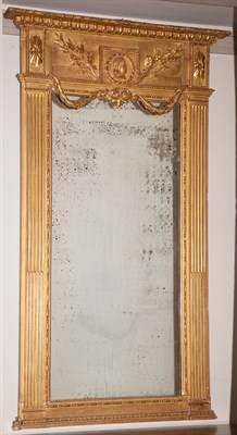 Lot 392 - Louis XVI Giltwood Mirror Height 6 feet 6...