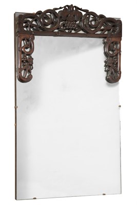 Lot 430 - Chinese Hardwood Mirror Height 50 1/2 inches,...