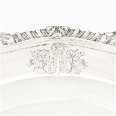 Lot 273 - Five George IV Sterling Silver Chargers Paul...