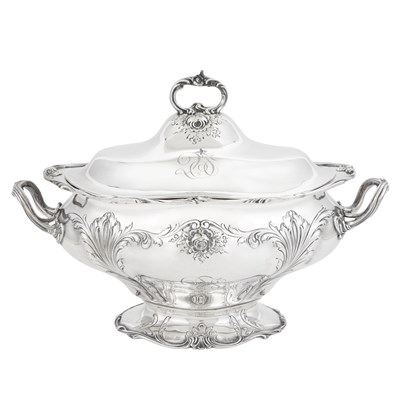 Lot 382 - Gorham Sterling Silver Covered Soup Tureen...