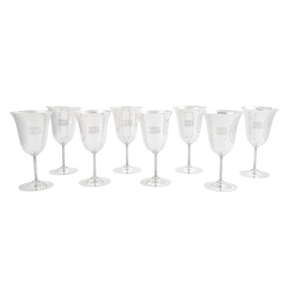 Lot 407 - Set of Eight International Sterling Silver...