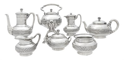 Lot 353 - Tiffany & Co. Sterling Silver Tea Service 1891-...