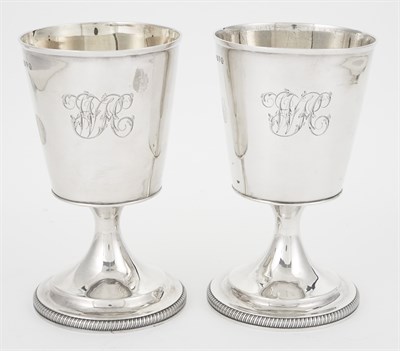 Lot 264 - Pair of George III Sterling Silver Goblets...