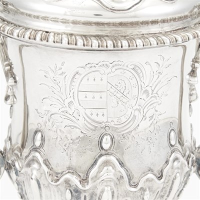Lot 255 - Pair or George III Sterling Silver Covered...