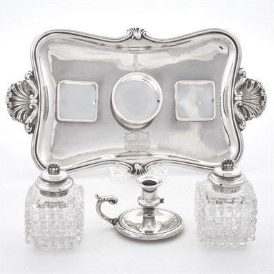 Lot 280 - George IV Sterling Silver Inkstand Samuel...