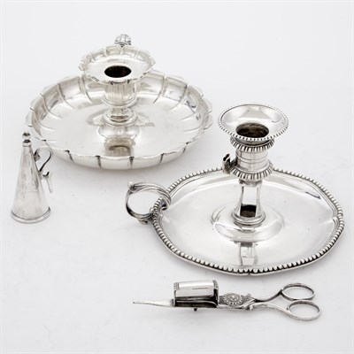 Lot 362 - Two George III Sterling Silver Candlesticks...