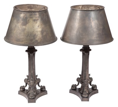 Lot 145 - Pair of Louis XIV Style Silver-Plated Table...