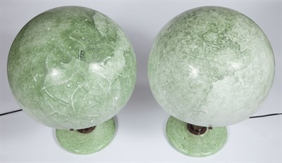 Lot 242 - Pair of Venini Green Alabastro Glass and...