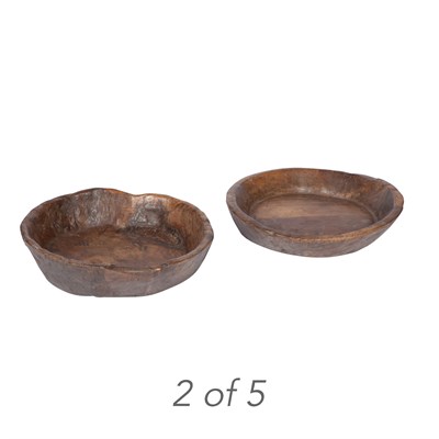 Lot 222 - Group of Five Treen Trenchers Width of largest...