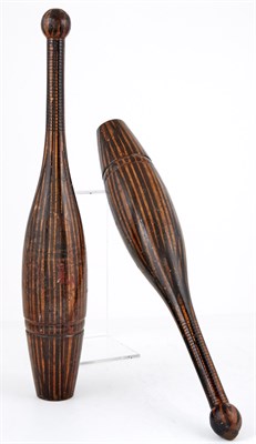 Lot 156 - Two Pairs of Wood Clubs Height of tallest 20...