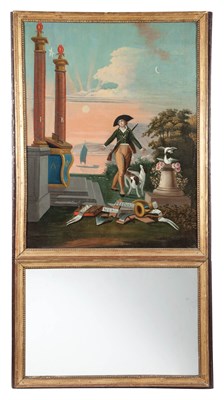Lot 230 - Louis XVI Style Giltwood Trumeau Height 59 3/4...