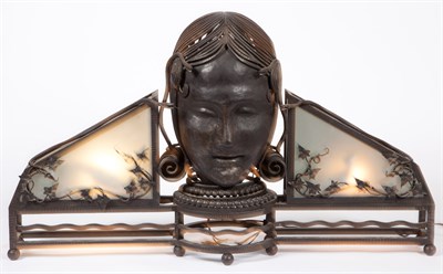 Lot 173 - Art Deco Style Oversize Wrought Iron and Metal...