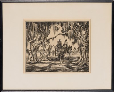 Lot 131 - Alfred Hutty EDGE OF THE WOOD Drypoint, signed,...