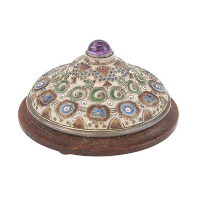 Lot 207 - Russian Silver and Cloisonné Enamel Bell Push...