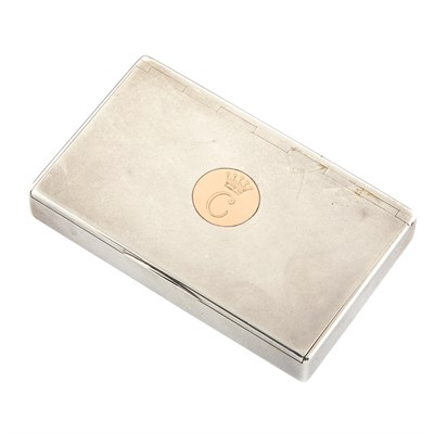 Lot 218 - Fabergé Gold-Mounted Silver Cigarette Case...