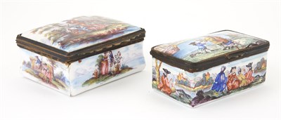 Lot 245 - Two Continental Gilt-Metal Mounted Enamel...
