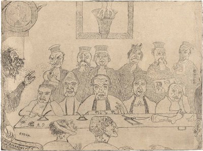 Lot 70 - James Ensor LES BONS JUGES (D. 86; CR., T., E....