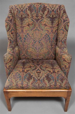 Lot 498 - Chippendale Chestnut Upholstered Wing Chair...