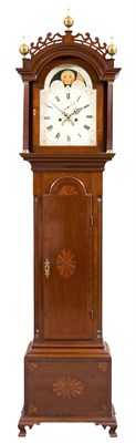 Lot 445 - Federal Inlaid Cherrywood Tall Case Clock New...