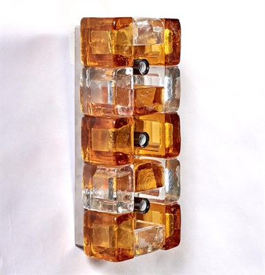 Lot 176 - Pair of PoliArte Pulegoso Glass Sconces