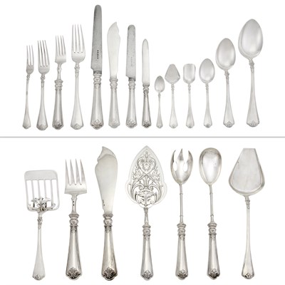 Lot 150 - Russian Silver Flatware Service Bolin, Moscow,...